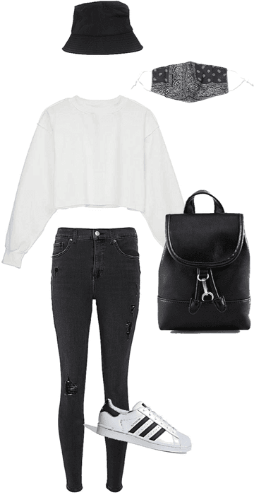 black & white outfit