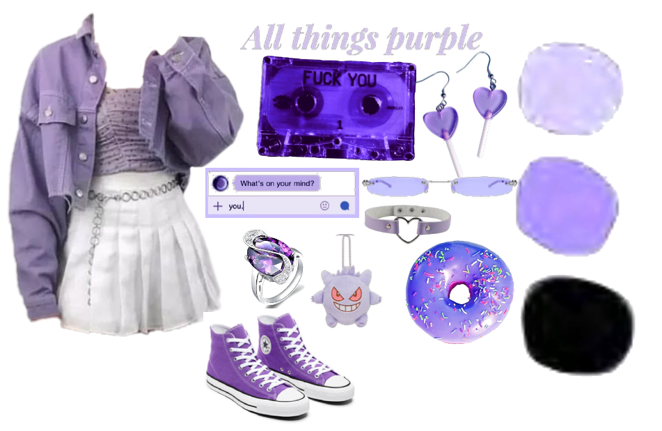 Purple girl, purple world