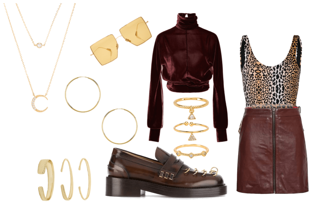 leopard and brown leather