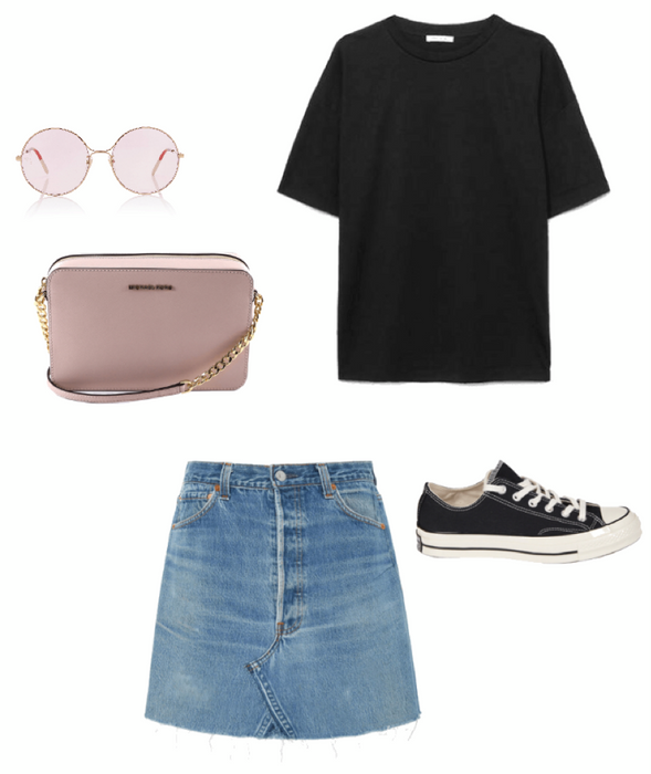 casual black pink