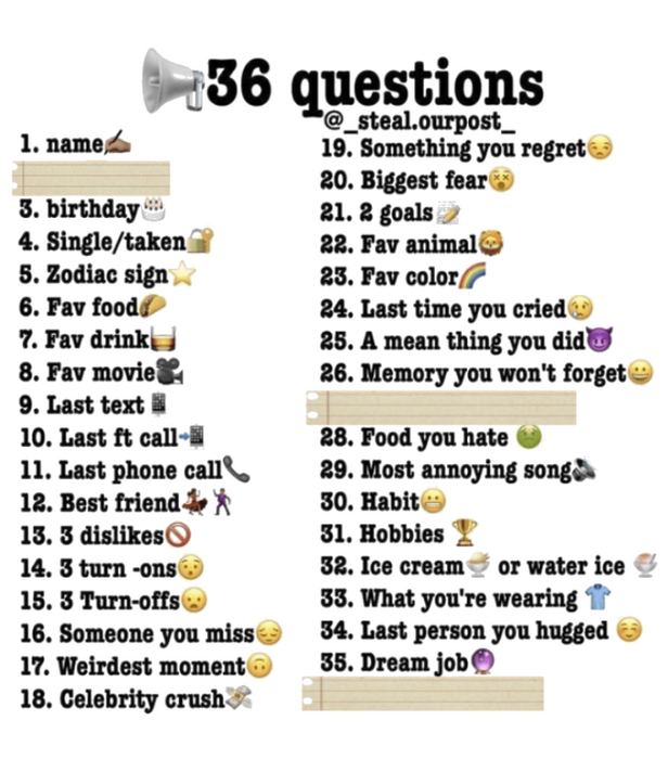 Ask one of these questions and I will answer