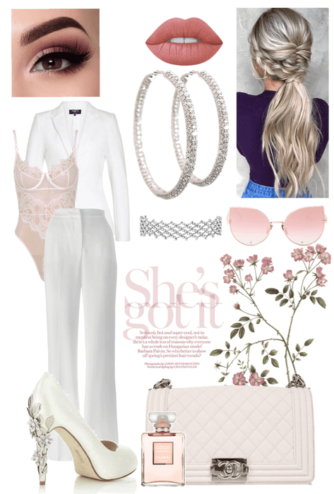 Classy Pink & White Outfit