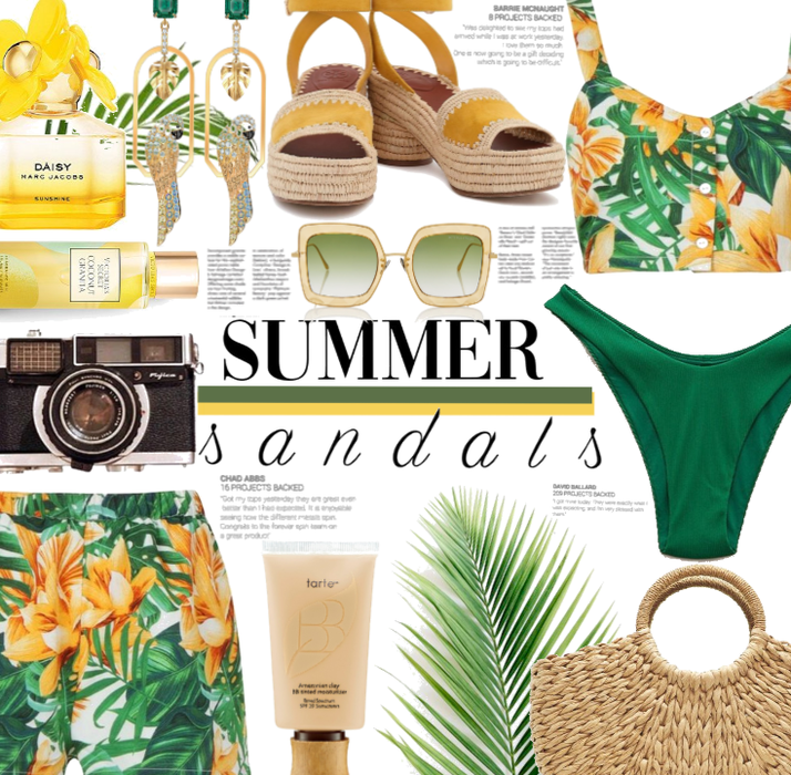Tropical Summer Sandals! 🏝💛💚
