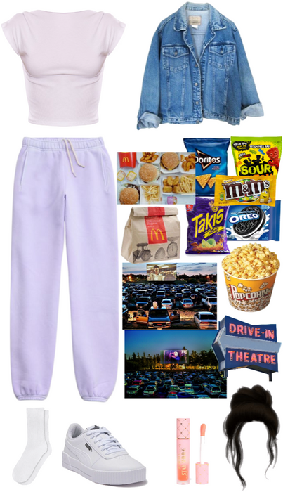 casual date ideas / outfit ( drive in )