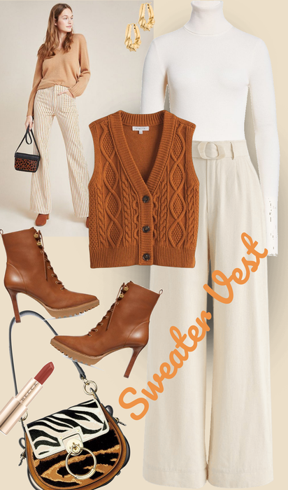 Cozy and elegant in a sweater vest
