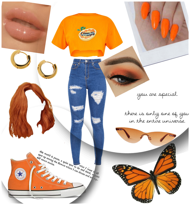 orange outfit (ootd?)