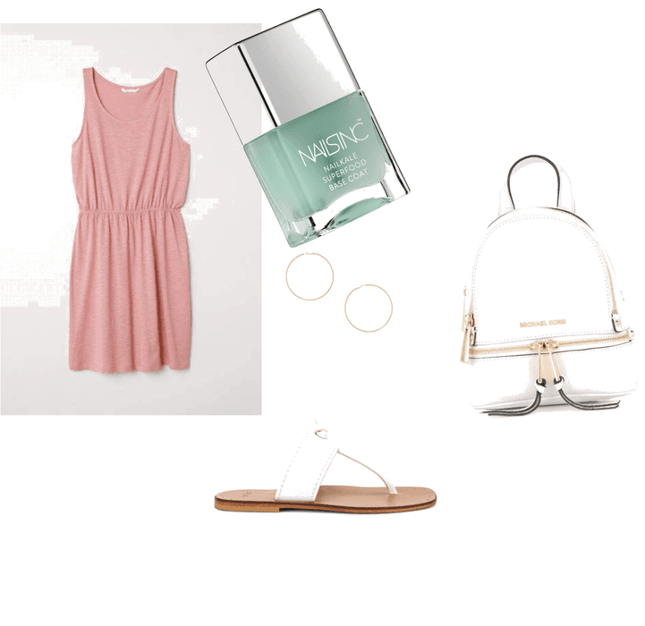 casual peach dress