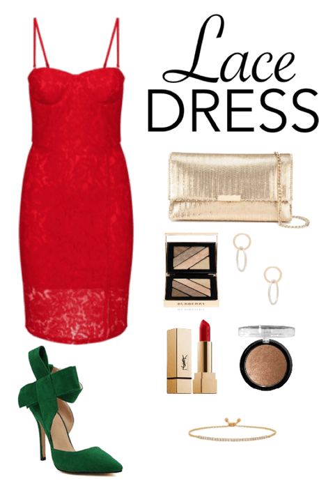 Lace Dress Christmas Outfit
