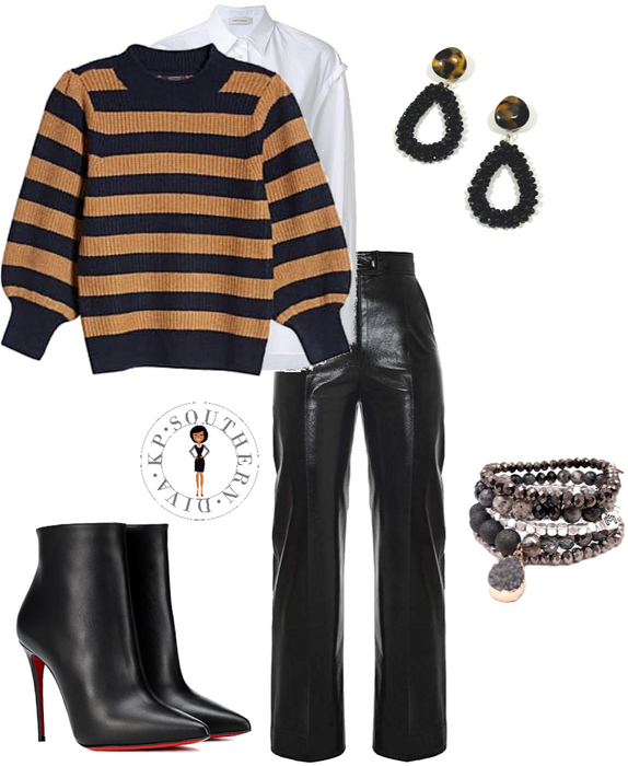 stripes and leather