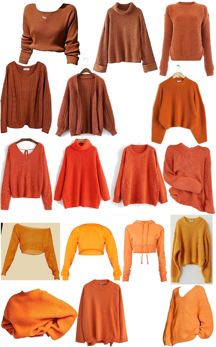 Orange Sweaters