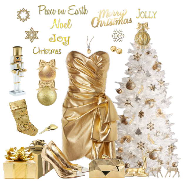 Gold Christmas Outfit