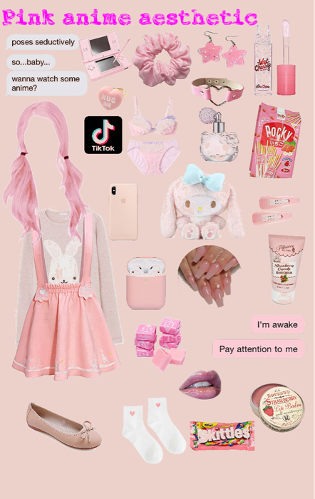 anime pink girl. fun fact. I’ve never watched anime before