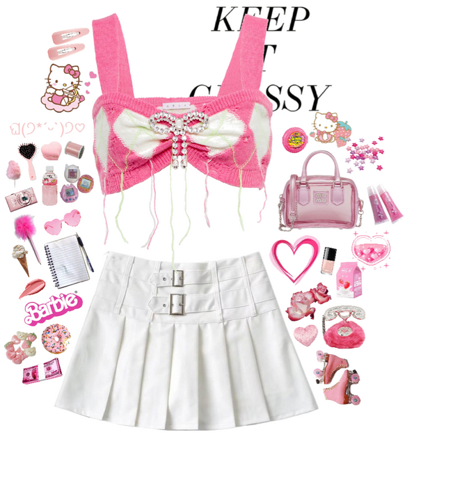 pink girly outfit