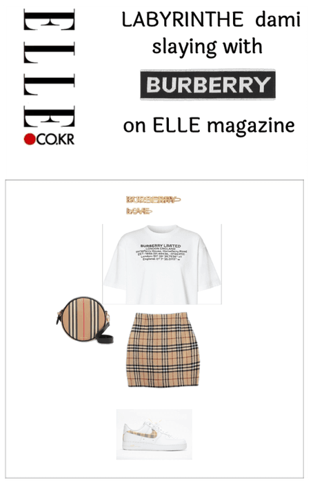 Dami 's burberry 4th outfit on ELLE magazine