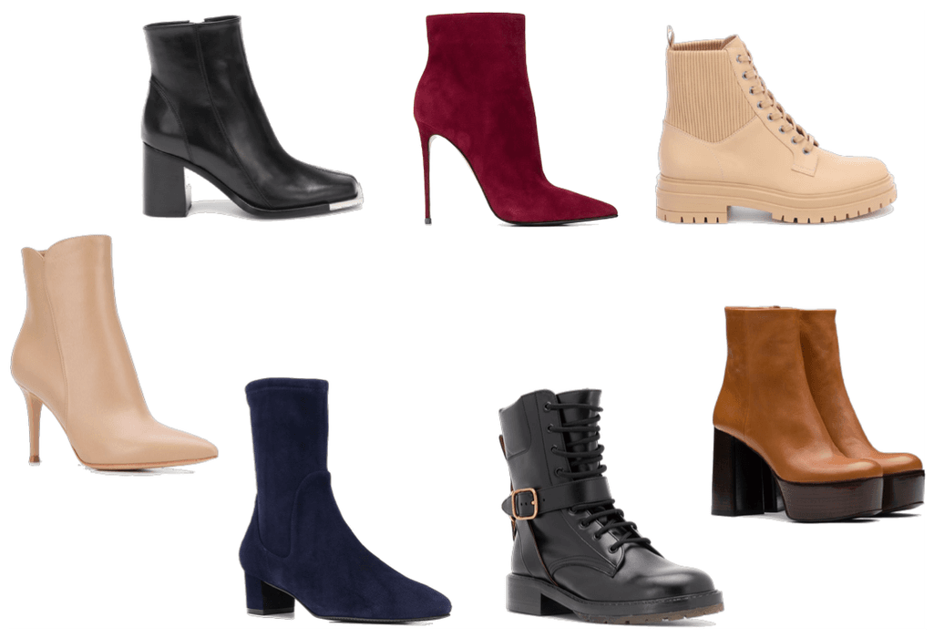 Ankle boots with clothing