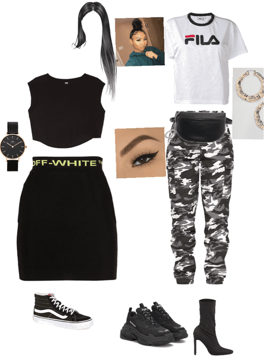 quick simple black outfit