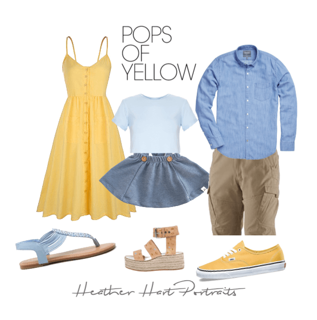 Spring Family Portraits - Yellow & Pale Blue