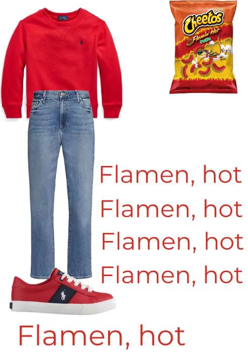 flaming, hot Cheetos