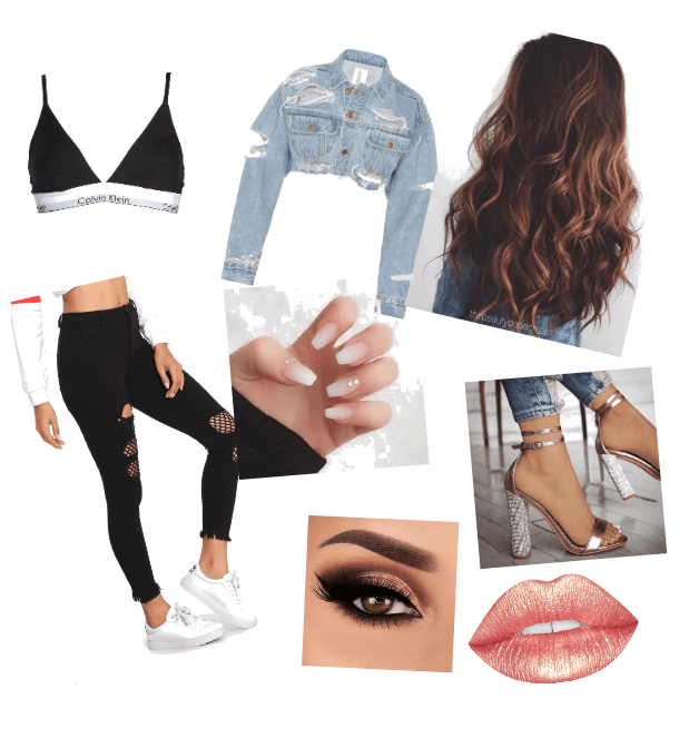 Edgy, sexy, cute and girly look