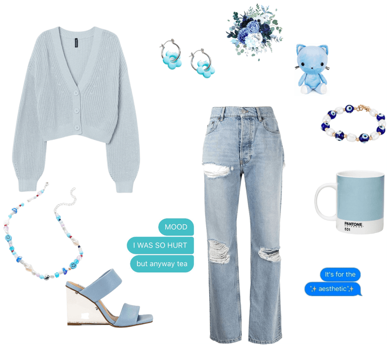 blue outfit challenge