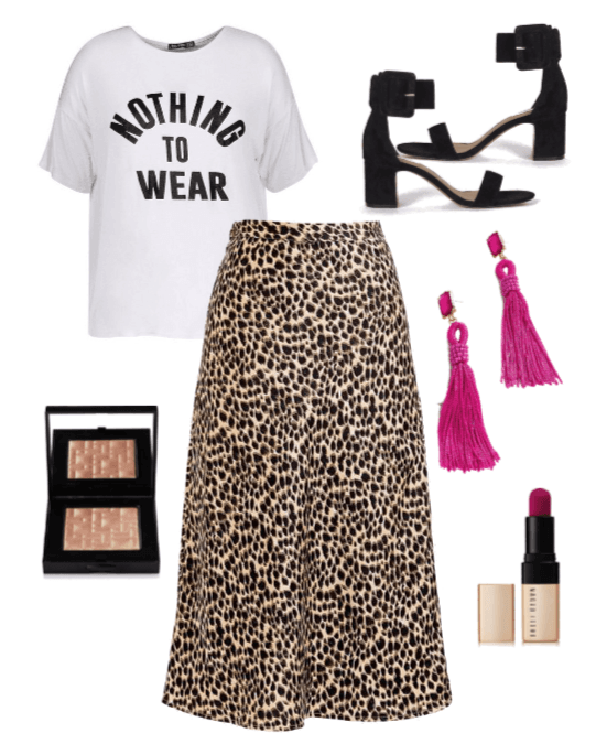 Leopard Midi Skirt Casual Glam