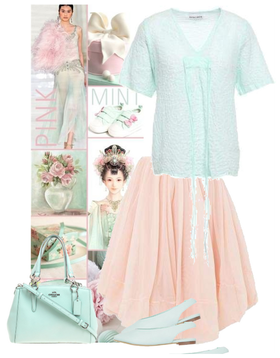 pink and mint