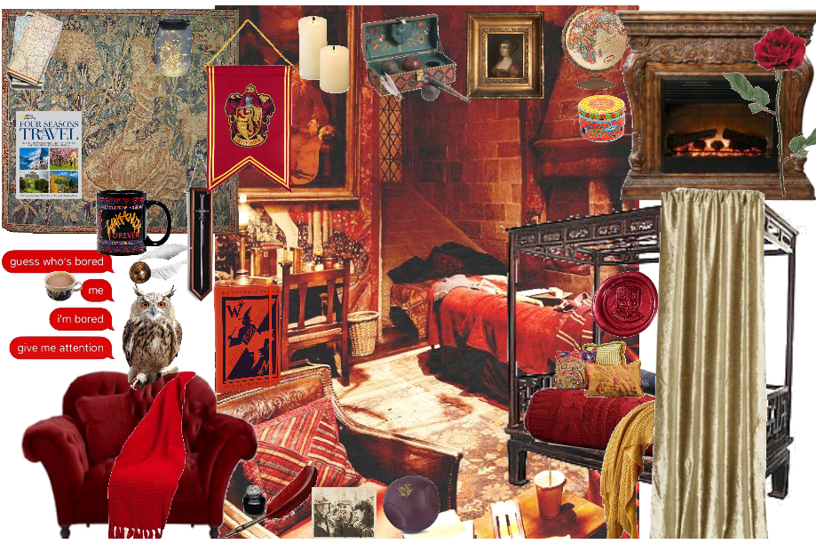 Gryffindor Common Room and Dorm
