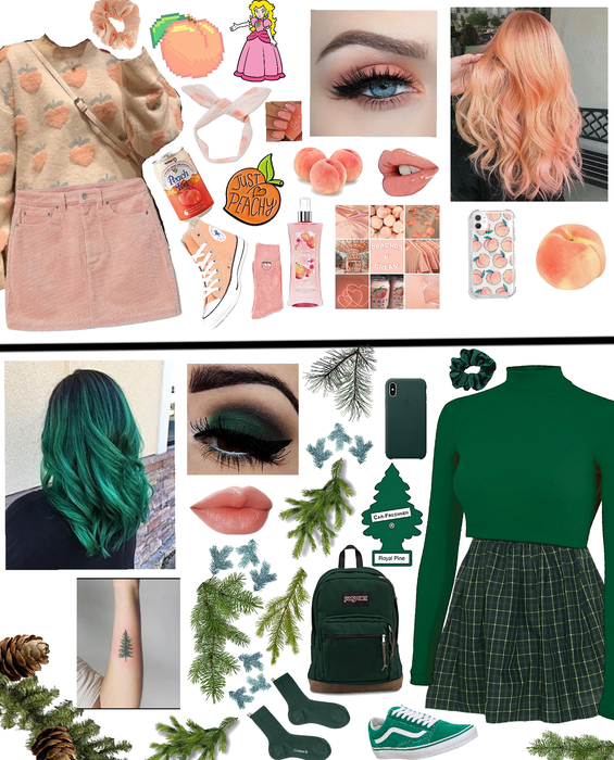 Peach and Pine Green!🍑🌲