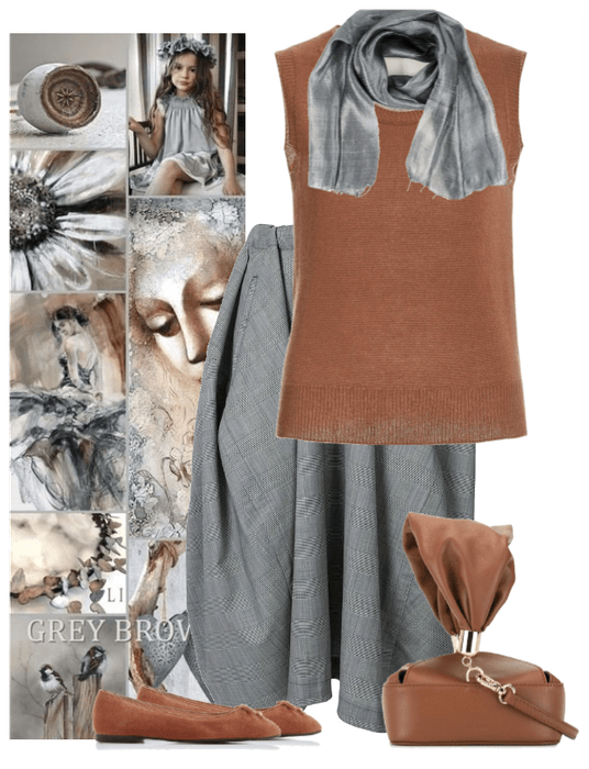 grey and brown