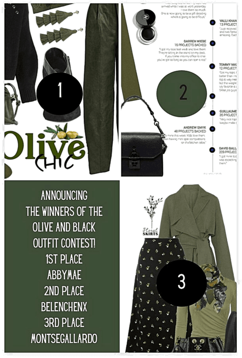 Announcing The Winners Of The Olive And Black Outfit Contest