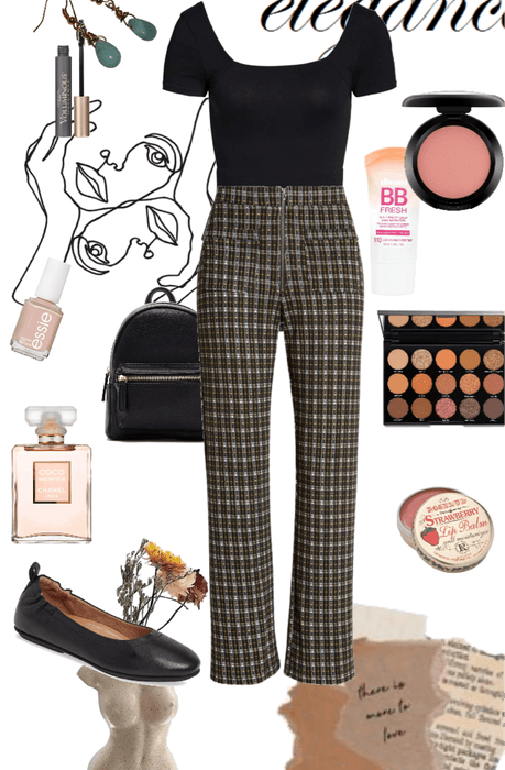 plaid work outfit