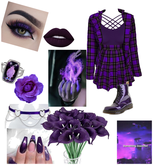 Dark purple outfit