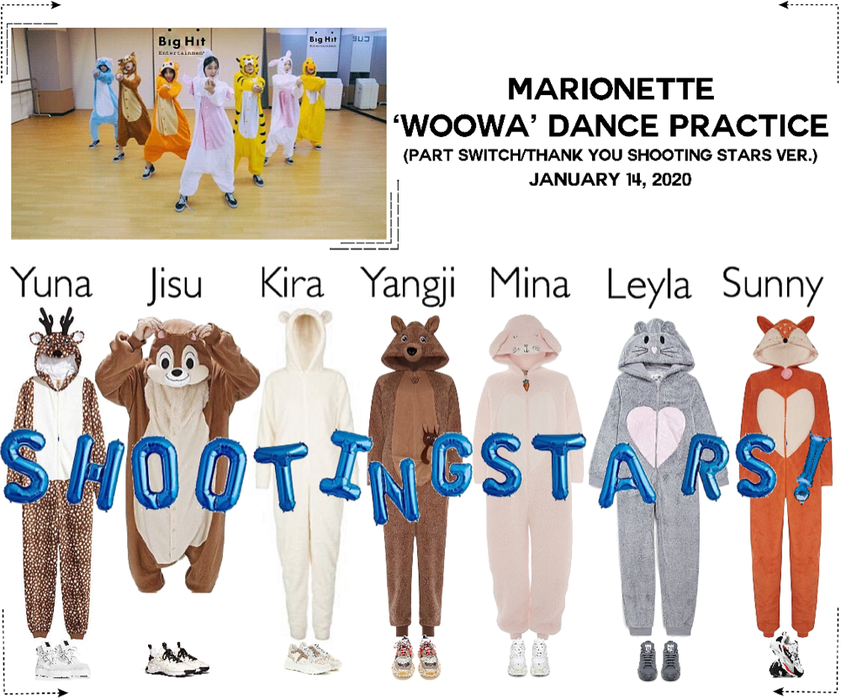 MARIONETTE (마리오네트) ‘WOOWA’ Dance Practice | Part Switch/Thank You Shooting Star’s Ver.