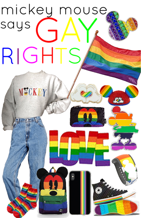 Mickey Mouse says “gay rights” Outfit | ShopLook