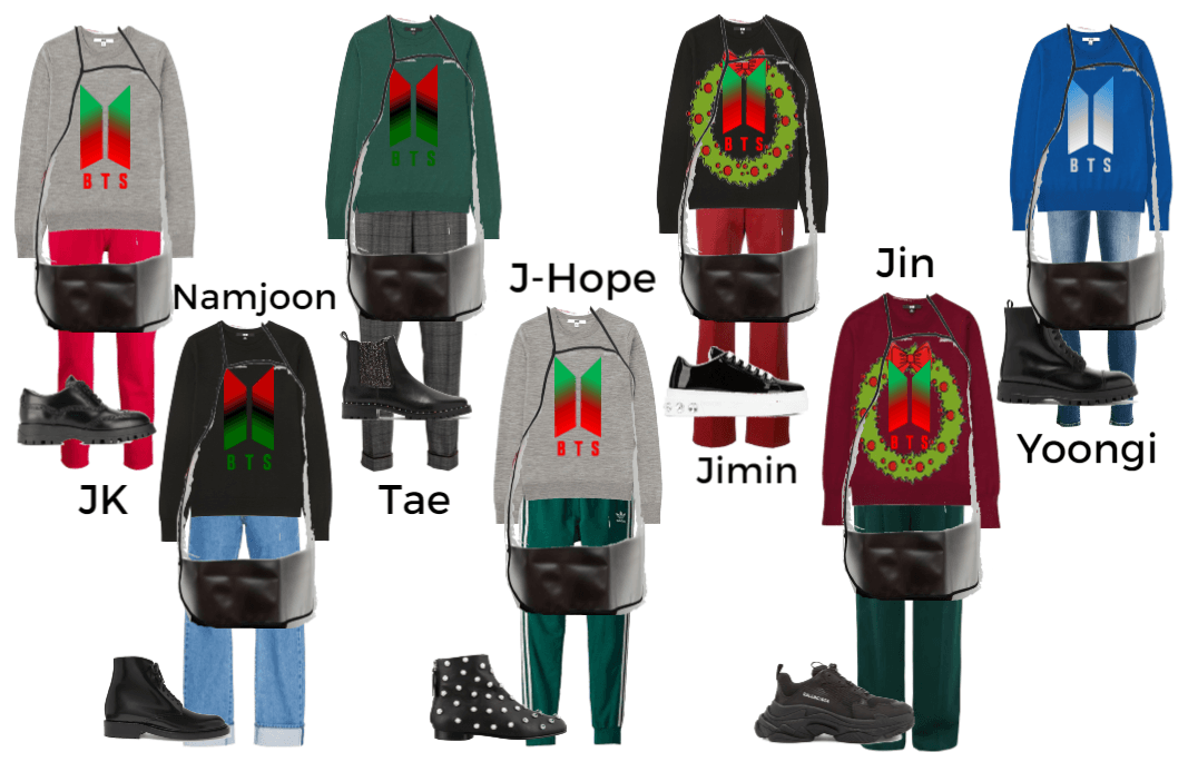 BTS Gingerbread Bakeoff Outfits