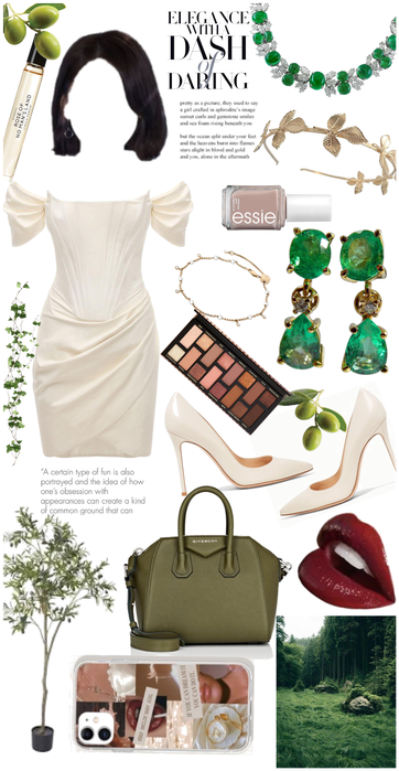 Elegance- emerald and cream