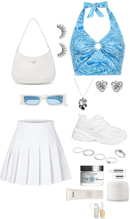 Blue and White Fit