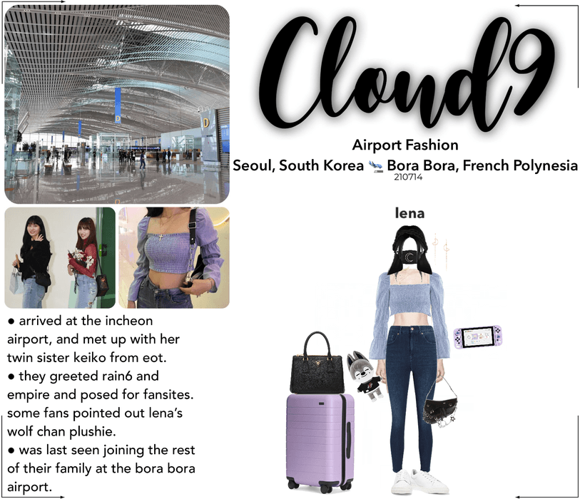 Cloud9 (구름아홉) | Airport Fashion; Seoul, SK 🛬 Bora Bora, French Polynesia