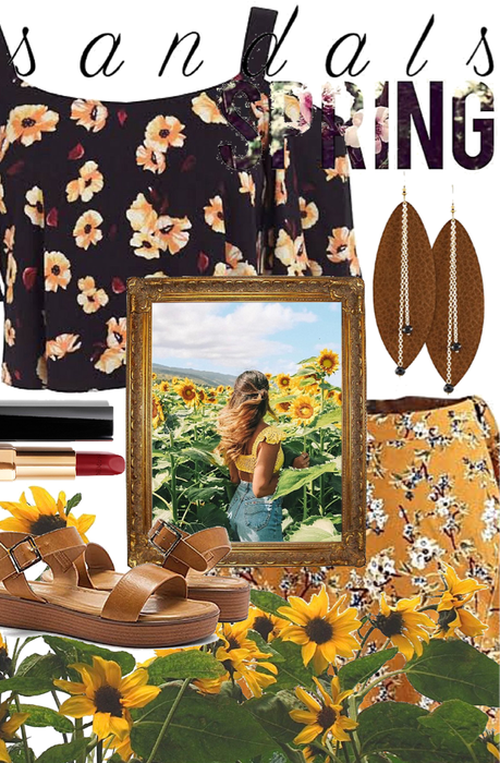 Sunflowers and Sandals in the Spring