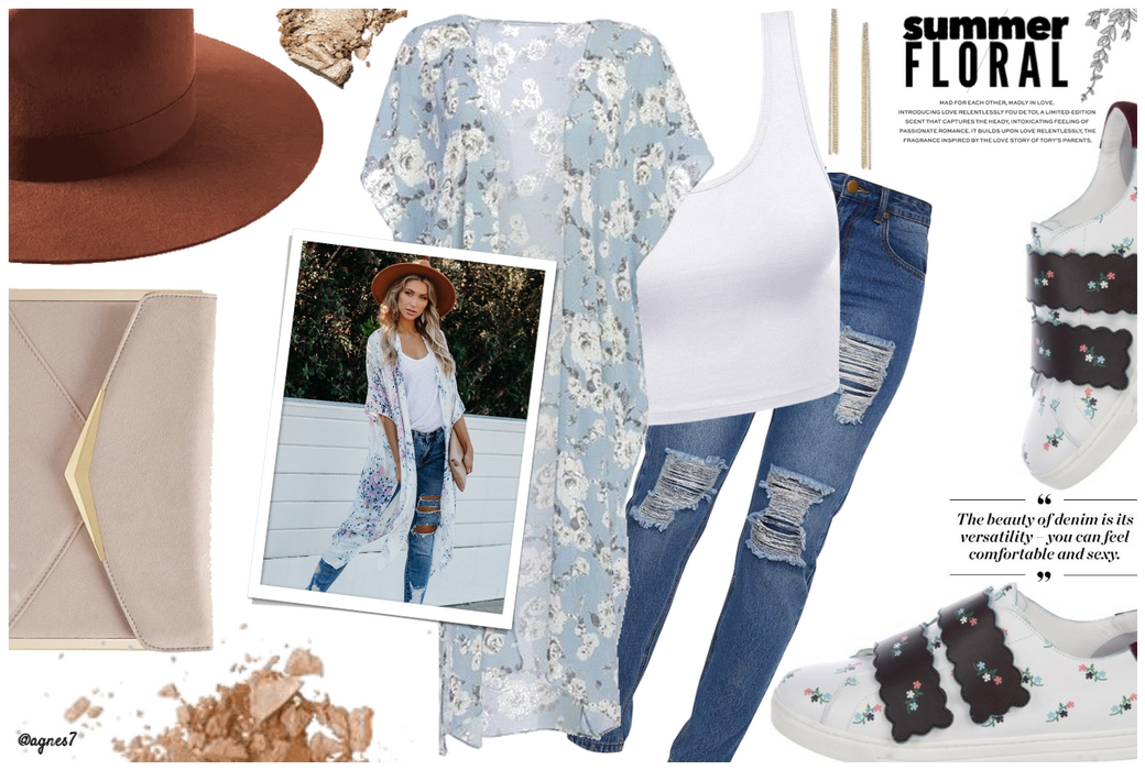 A touch of denim and floral
