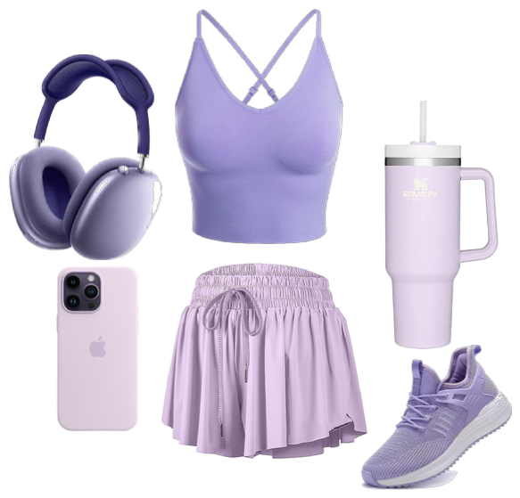 purple workout fit💜