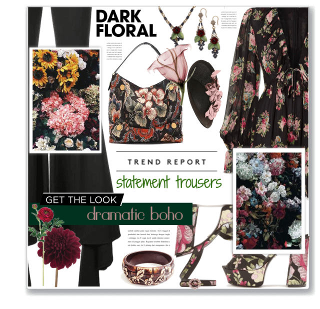 Statement Trouser Trend Twist: Dark Florals