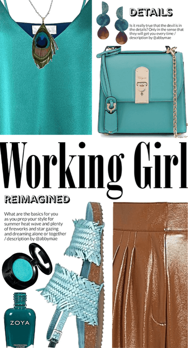 Working Girl Mood: Turquoise And Brown