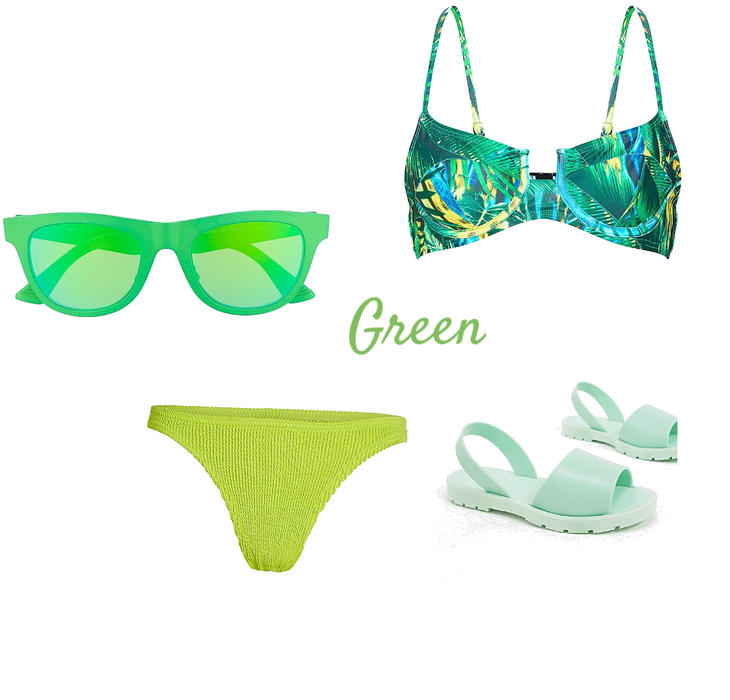 Green swim suit