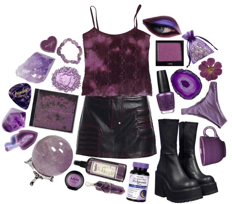 Purple Grunge Witch