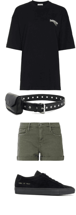 Simple black and green outfit
