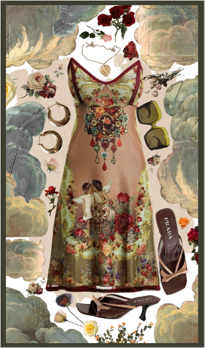 floral strapless dress