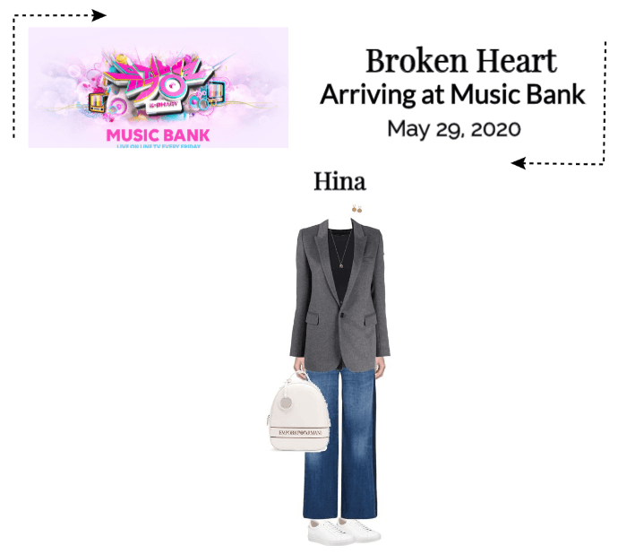 Broken Heart's Hina Arriving at Music Bank
