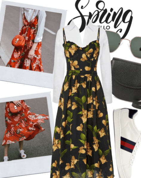 say hello to spring but in a midi dress