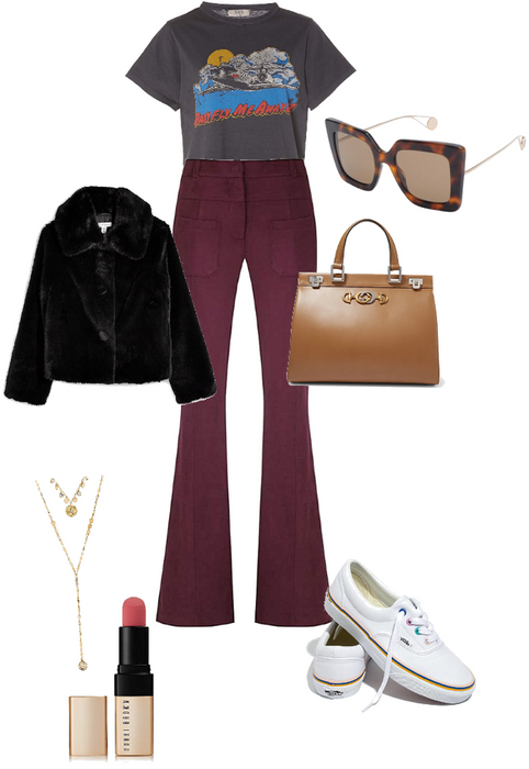 70s inspired winter outfit